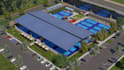 design realistic sport complex,paddle court 3d rendering,3d tennis visualization