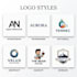 design a professional modern logo in canva