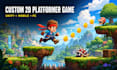 develop a custom 2d platformer mobile or pc game in unity