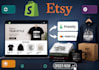 design shopify pod store with printify printful integration, etsy pod store
