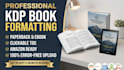 do amazon KDP book formatting, editing, proofreading, and book layout design