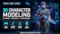 create a game ready 3d character model for games and animation