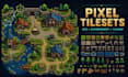 create top down pixel art tileset tilemap rpg game environment pixel background