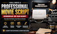 write a professional movie script, screenplay, or film screen scriptwriter