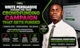 write your kickstarter indiegogo crowdfunding campaign pitch