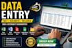 data entry and web research