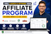 launch and optimize your affiliate program on awin, impact, cj or jvzoo
