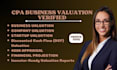 value your business and provide  a professional valuation report