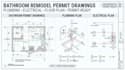 engineer bathroom remodel permit drawings with plumbing and electrical plans