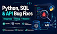 diagnose and fix python sql and API issues