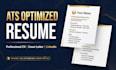 write ats optimized resume, professional CV