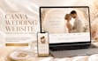 design canva wedding website, wedding magazine, landing page and rsvp website
