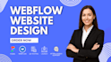 develop a responsive webflow website and landing page