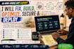 vibe code a website, web app, optimize, secure and deploy it