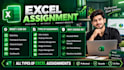 solve microsoft excel assignments, projects and tasks