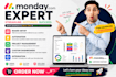 set up monday com, monday crmmonday dashboard monday consultant