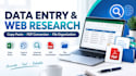do entry, copy and paste and internet research