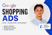 set up and optimize google shopping ads campaign