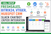 setup freshsales bitrix24 vtiger hubspot crm slack chatbot zapier integration