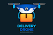 do courier logistic delivery service logo design