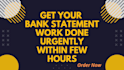 convert bank statements pdf to csv, excel within few hours