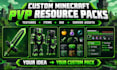 create minecraft pvp resource packs, textures, items, gui and server assets