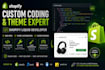 build shopify custom app shopify liquid developer bug fixes theme customization