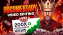 do professional documentary video editing and faceless youtube video