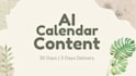 create 30 day ai social media content calendar