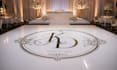 wedding decal, floor decal, dance floor, wedding monogram, event decal
