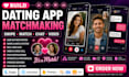 build dating app matchmaking swipe video chat with flutter react native firebase