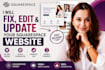 design, fix, edit, update or customize your squarespace website and pages