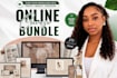 design ecover bundle, product mockup and online course cover