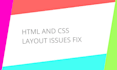 fix HTML CSS bugs and layout issues