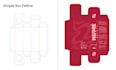 design product packaging box with dieline and mockup
