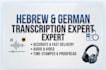 do professional hebrew and german transcription