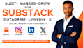 audit manage grow your substack instagram linkedin x social media professionally
