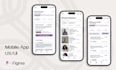 design mobile app UI UX screens in figma
