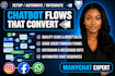 build high converting chatbot flows for manychat sales funnels