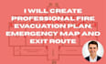 create professional fire evacuation plan, emergency map and exit route