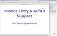 provide accurate data entry and invoice services