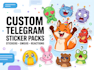 create custom telegram stickers, sticker pack and emojis