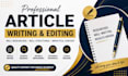 write edit and improve professional articles