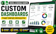 create excel or google sheets dashboard, KPI trackers, and automation