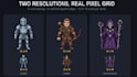 do pixel animation, pixel art character, pixel sprite 2d pixel art, top down