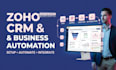 set up zoho CRM zoho one zoho creator zoho developer deluge scripting zoho flow