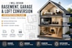 design basement conversion, garage conversion and loft conversion