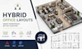 design hybrid office layouts, workspace planning, architectural plans