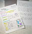 handwritten letter, notes and assignments