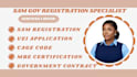 sam gov registration, cage code and uei setup for government contracts